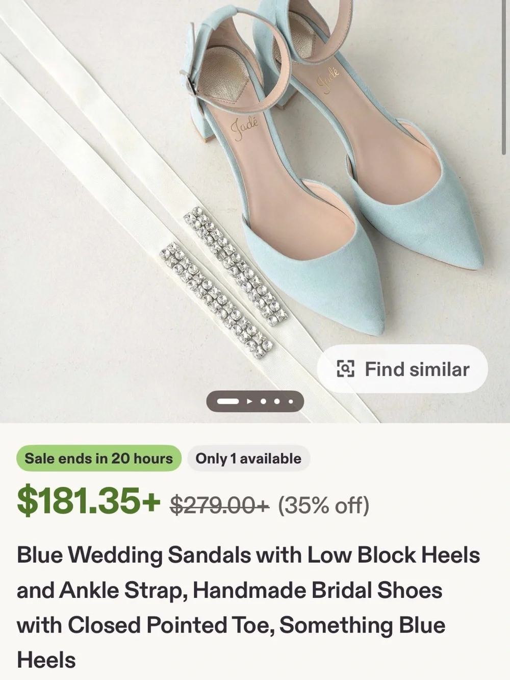 Block Heels and Ankle Strap, Handmade Shoes Closed Pointed Toe, Blue Suede Heels
